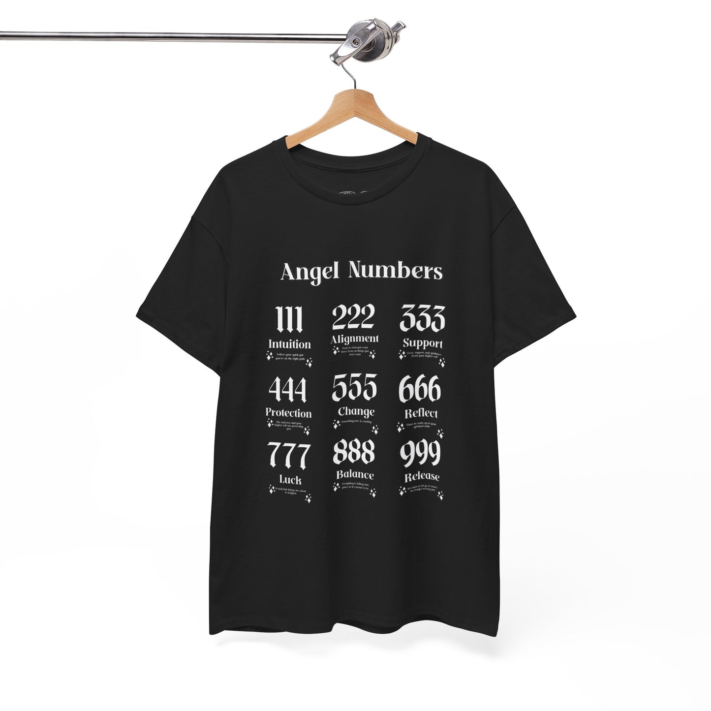 Angel Numbers - ALL WHT Heavy Cotton T-Shirt