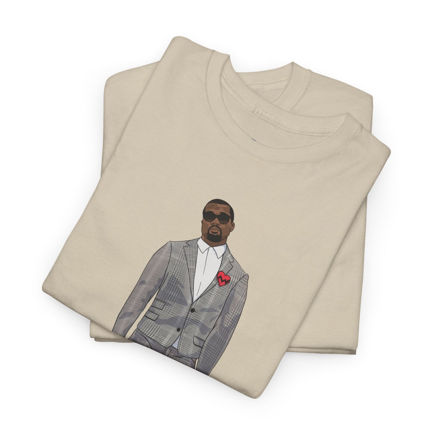 Ye 808 350 Red Stripe Tee Heavy Cotton