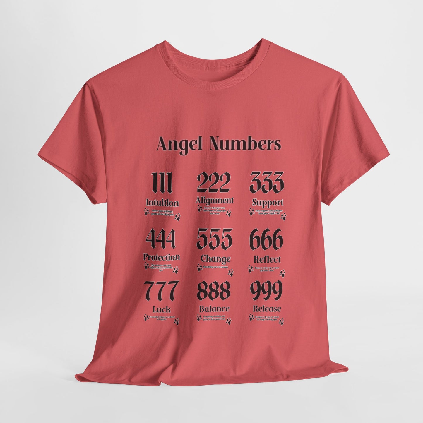 Angel Numbers - ALL BLK Heavy Cotton T-Shirt