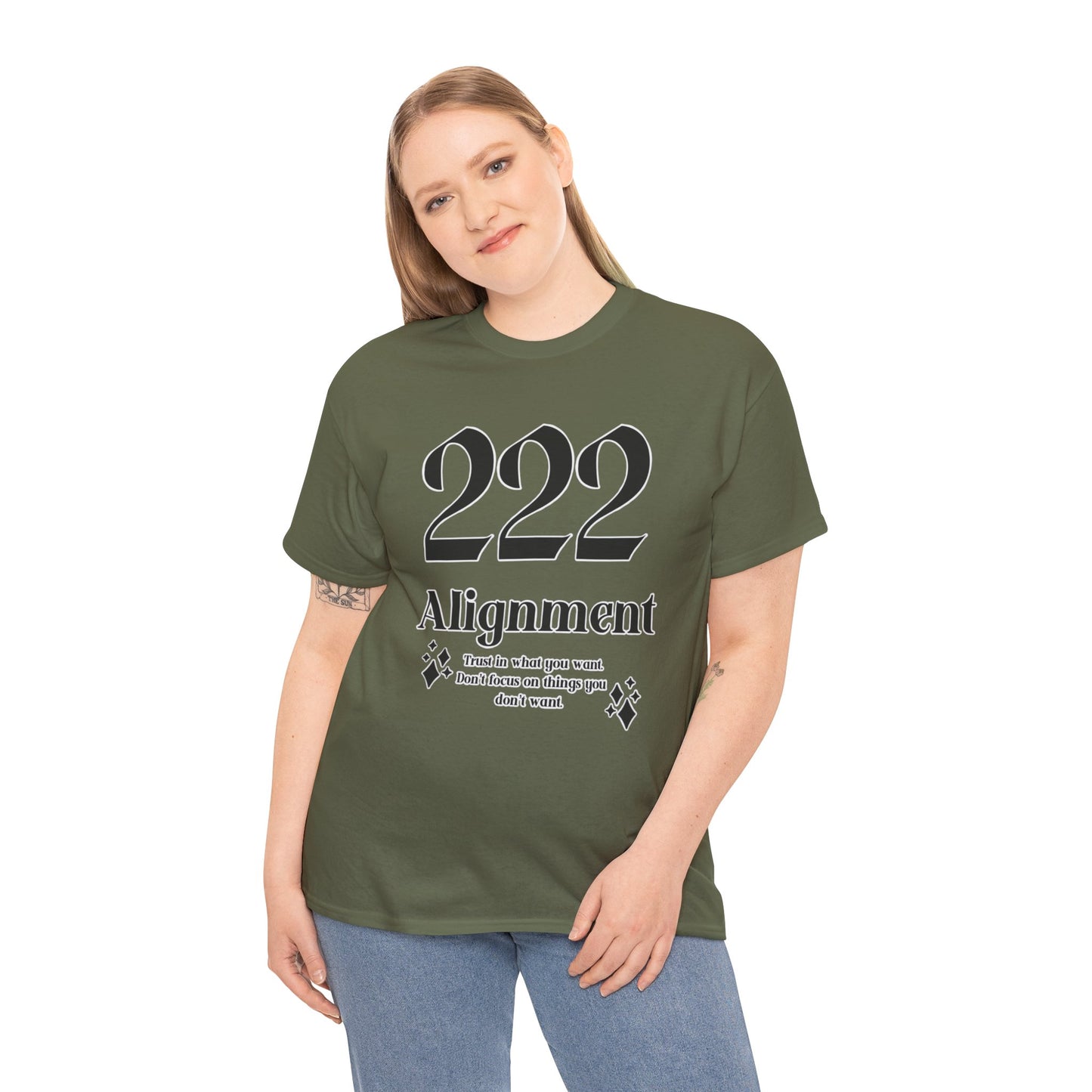 222 Alignment T-Shirt Angel Numbers x BLK