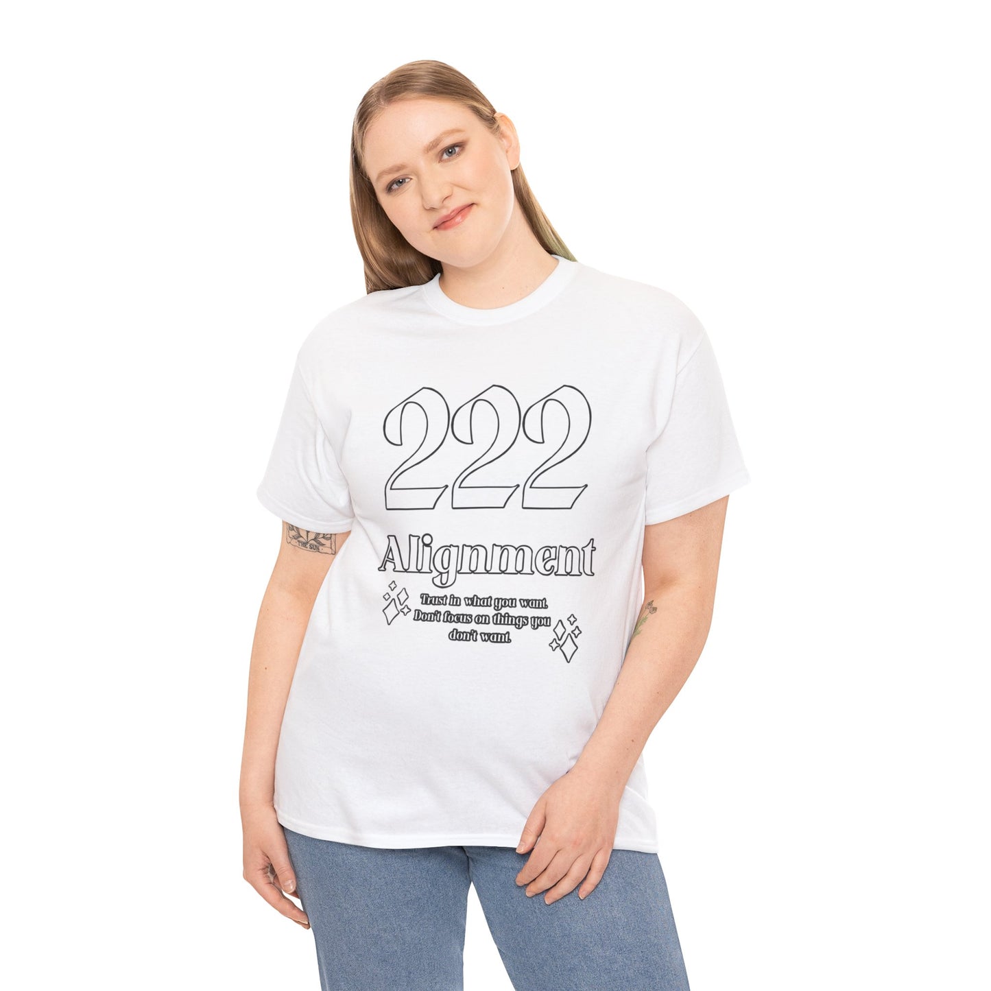 222 Alignment T-Shirt Angel Numbers x WHT