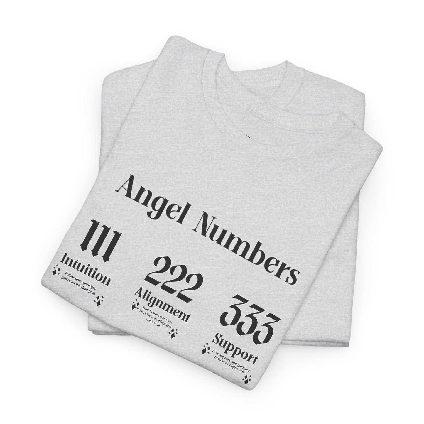 Angel Numbers - ALL BLK Heavy Cotton T-Shirt