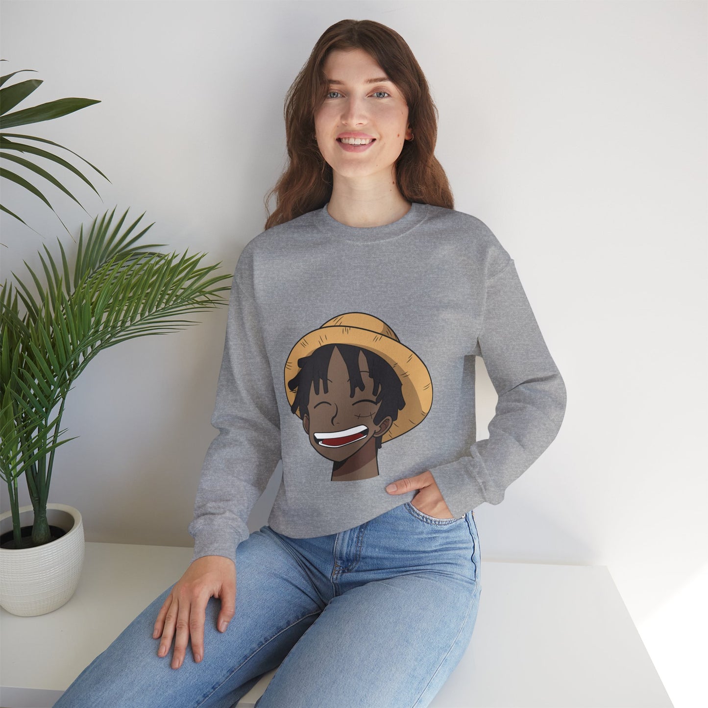 Black Luffy Crewneck Sweatshirt Heavy Blend™