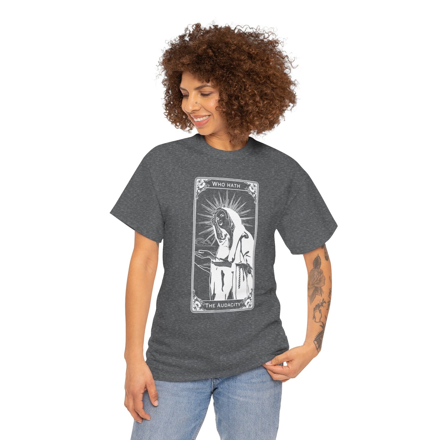 The Audacity Tarot Card 100% Cotton Tee x WHT