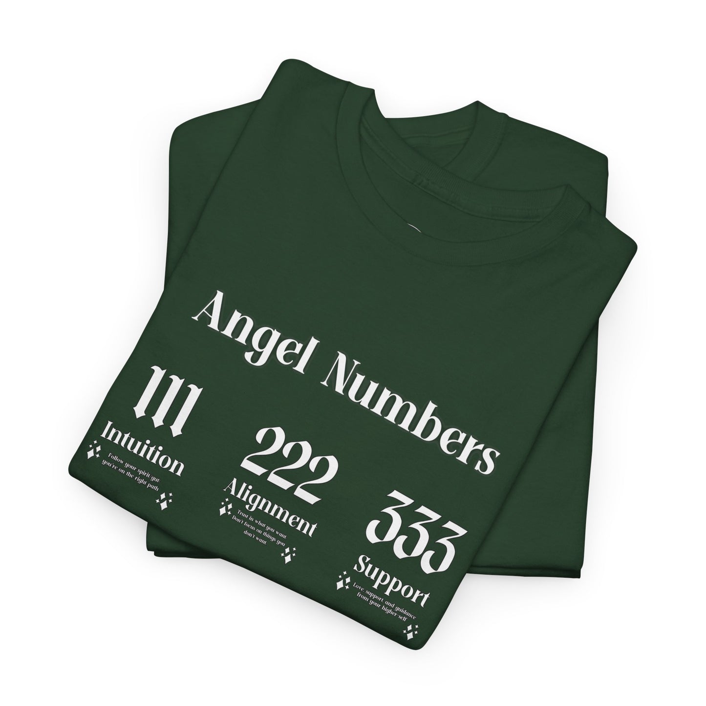 Angel Numbers - ALL WHT Heavy Cotton T-Shirt