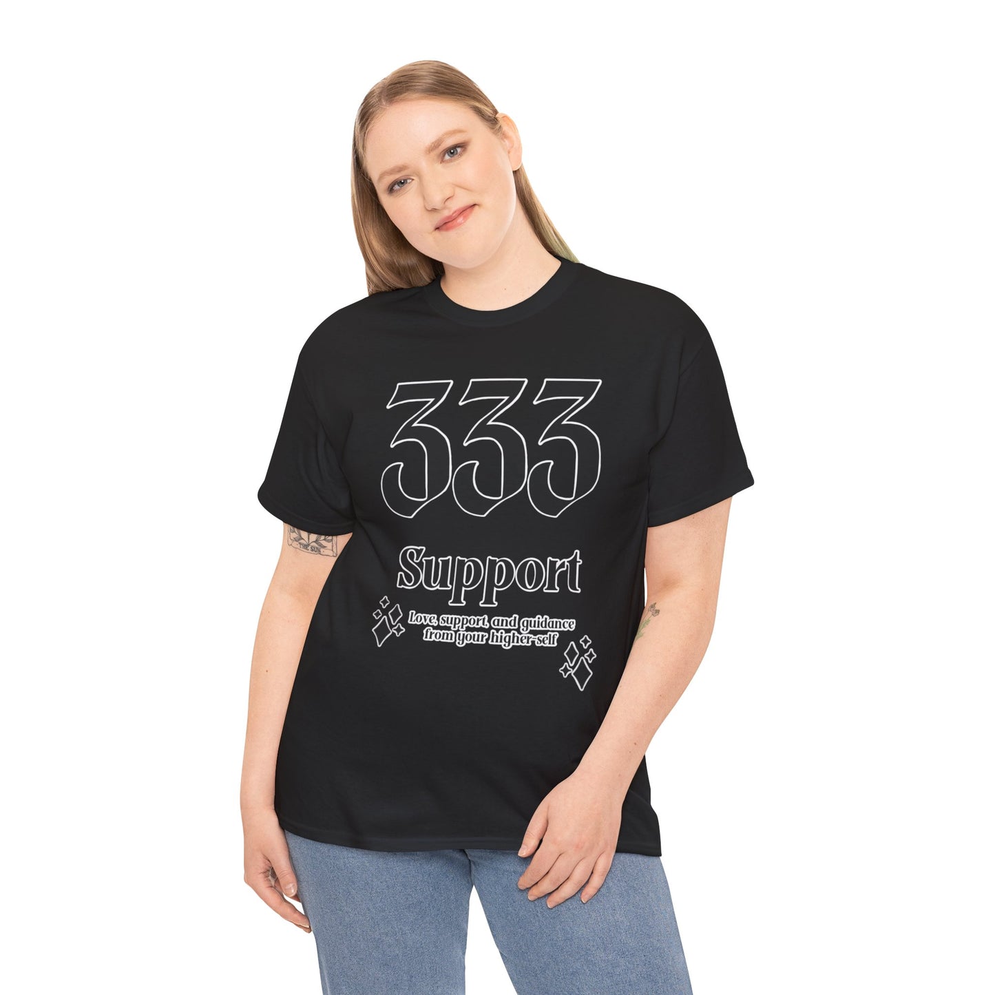 333 Support T-Shirt Angel Numbers x BLK