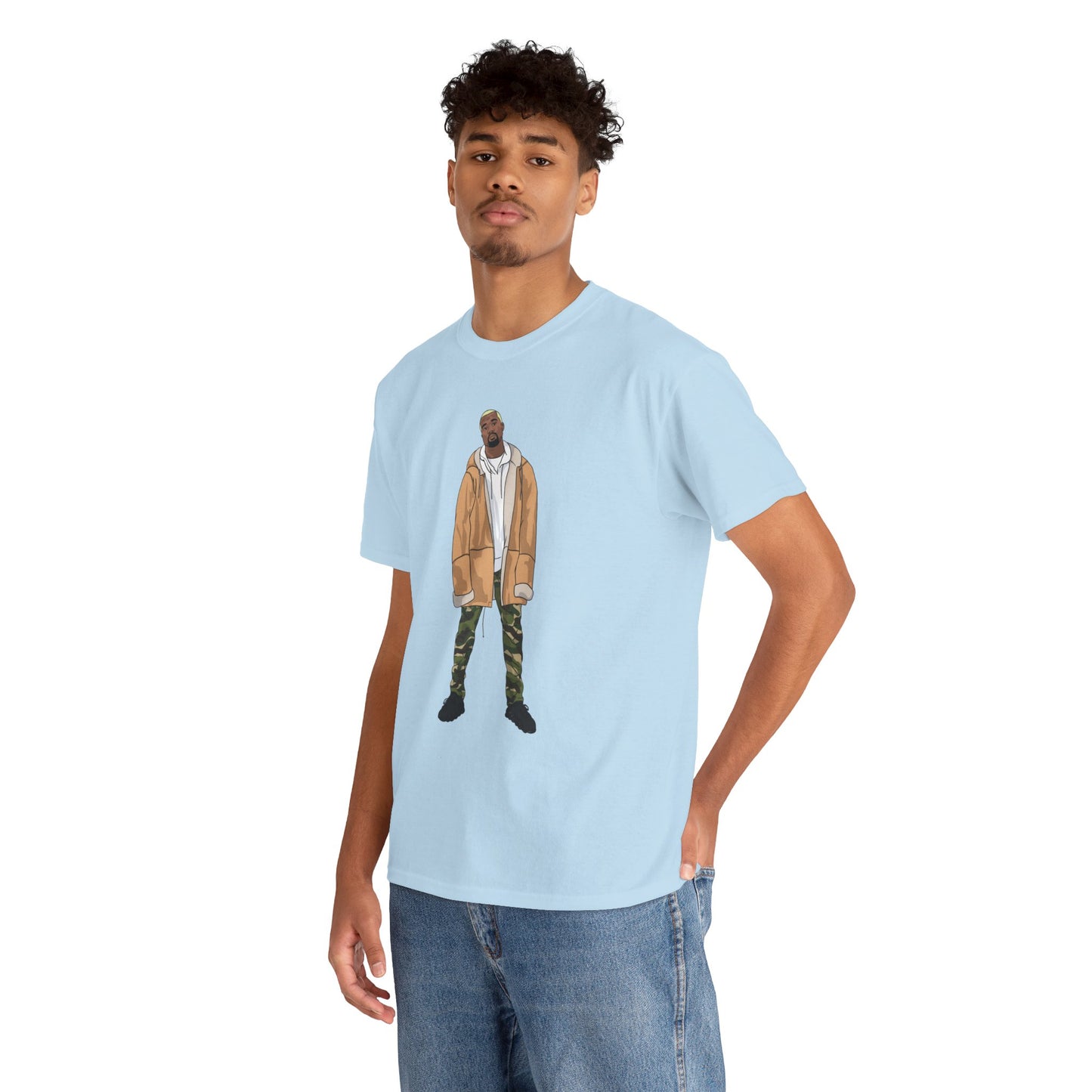 Blonde Ye 450 Cloud Black Tee Heavy Cotton