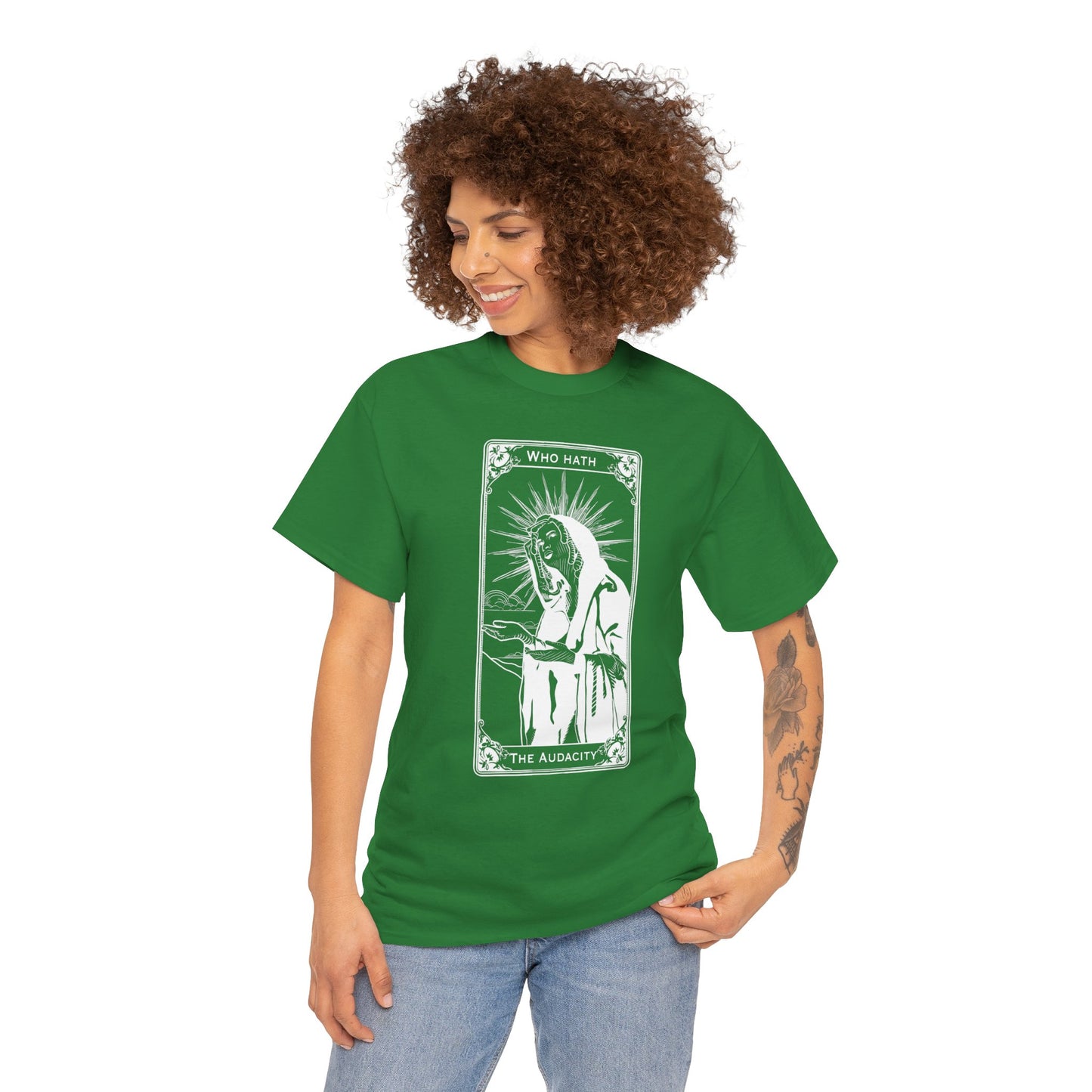 The Audacity Tarot Card 100% Cotton Tee x WHT