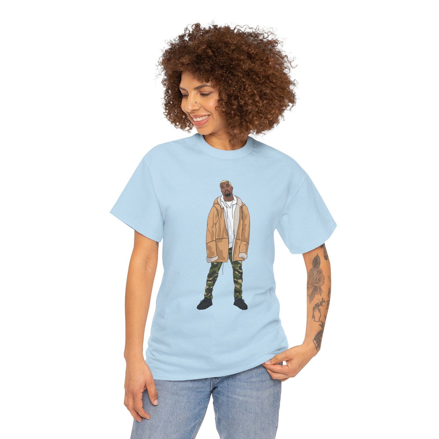 Blonde Ye 450 Cloud Black Tee Heavy Cotton