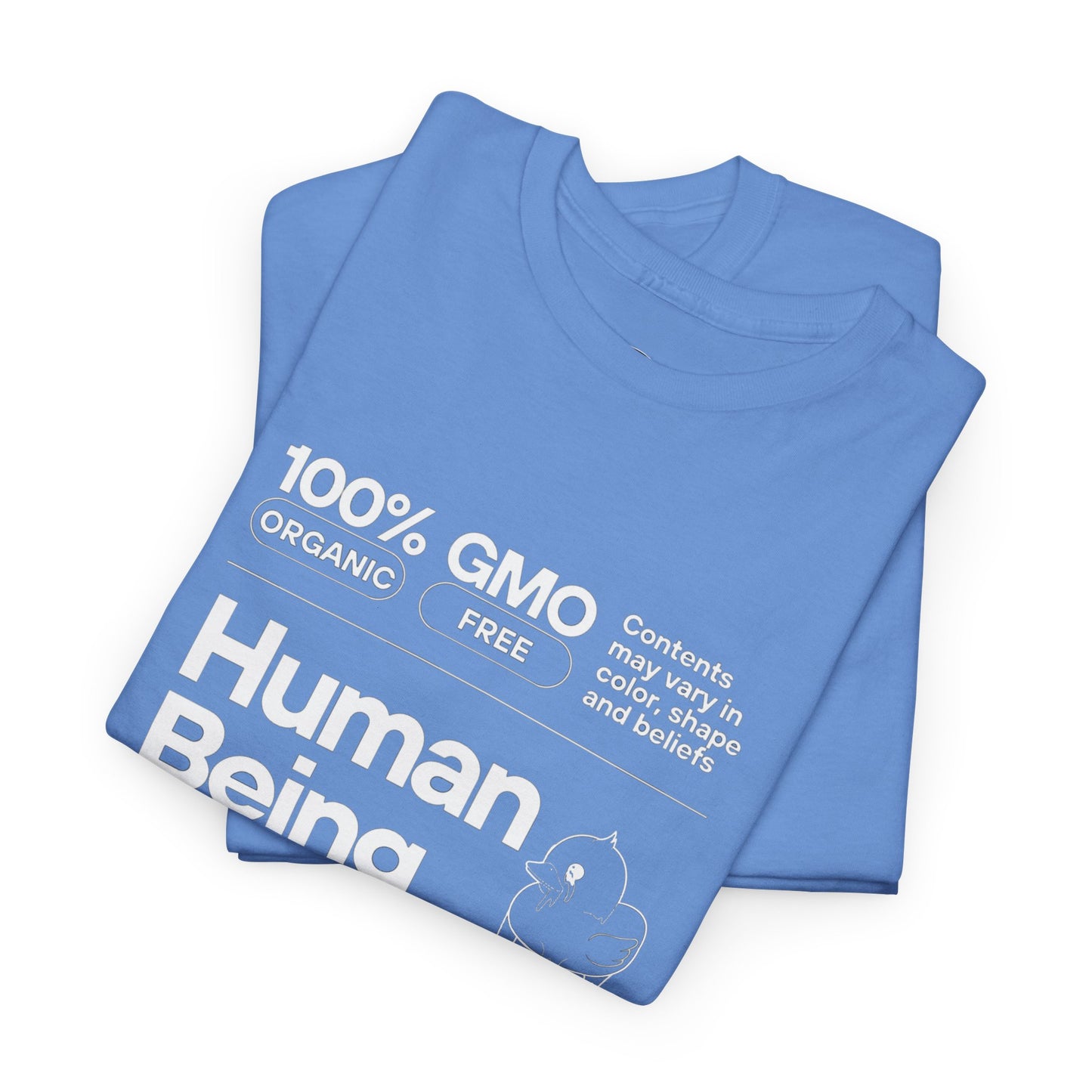 Human Being Shipping Label 100% Cotton Tee x WHT