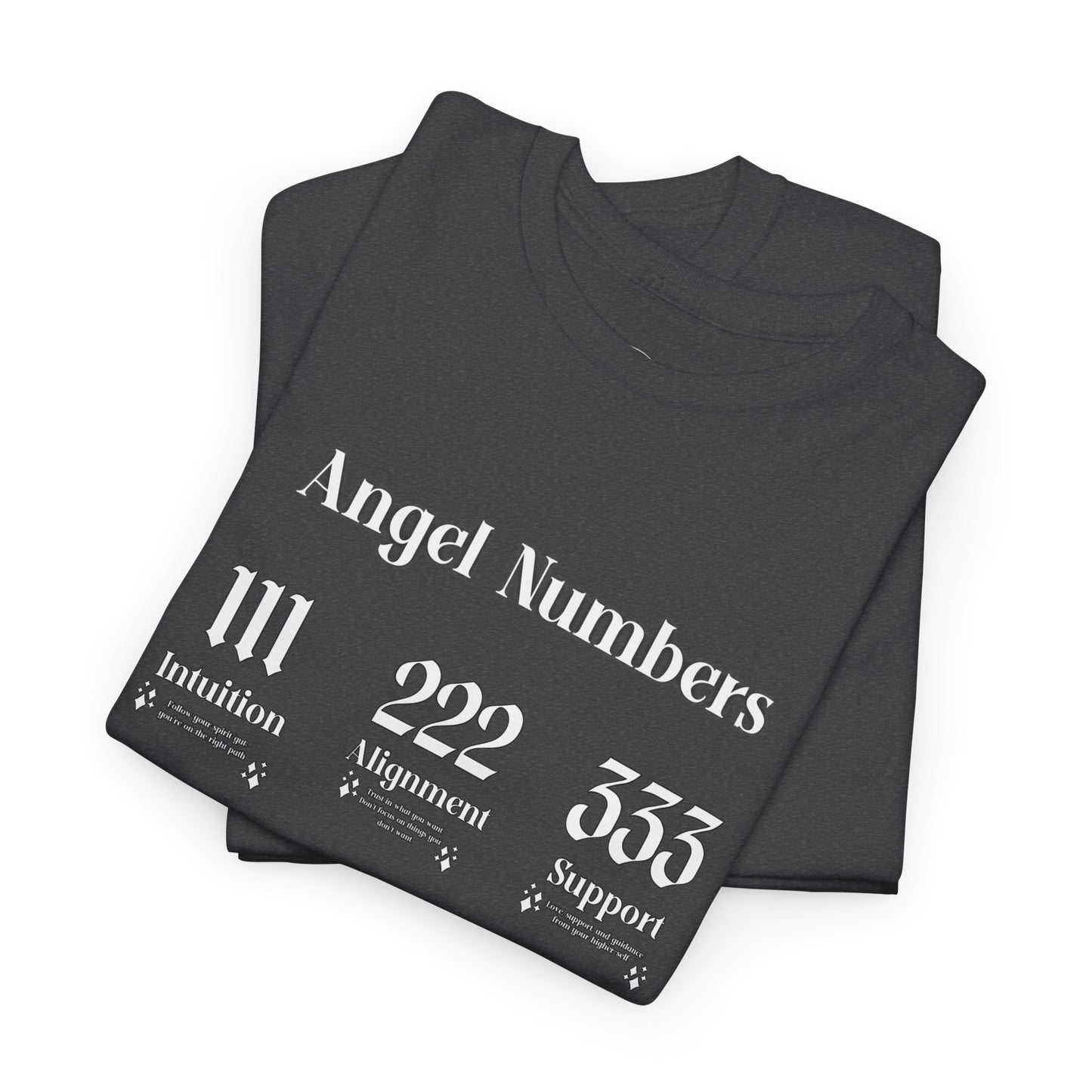 Angel Numbers - ALL WHT Heavy Cotton T-Shirt