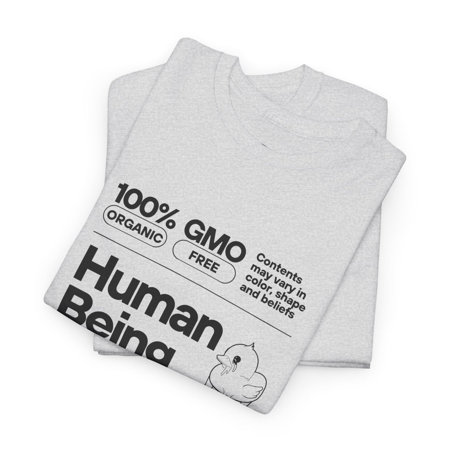 Human Being Shipping Label 100% Cotton Tee x BLK