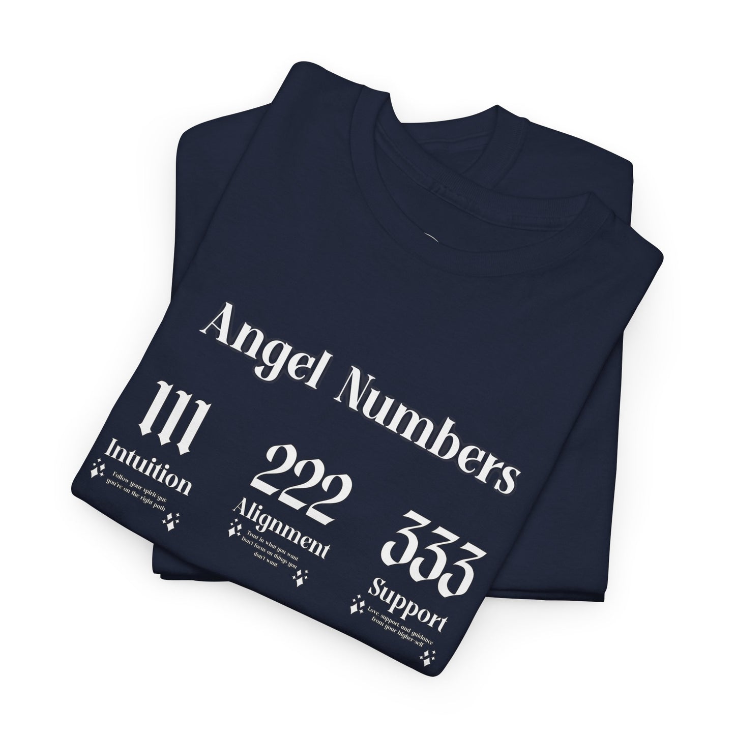 Angel Numbers - ALL WHT Heavy Cotton T-Shirt