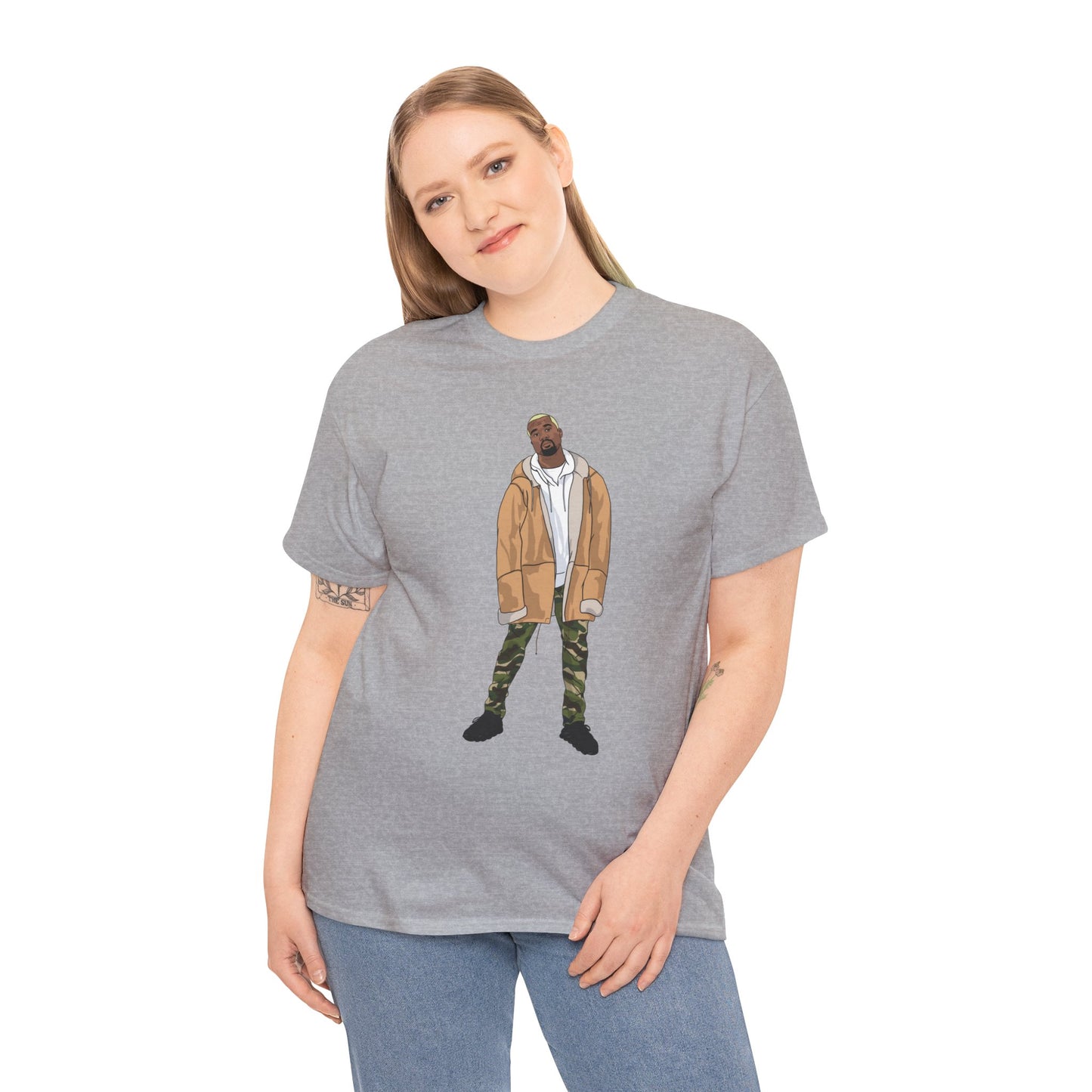 Blonde Ye 450 Cloud Black Tee Heavy Cotton