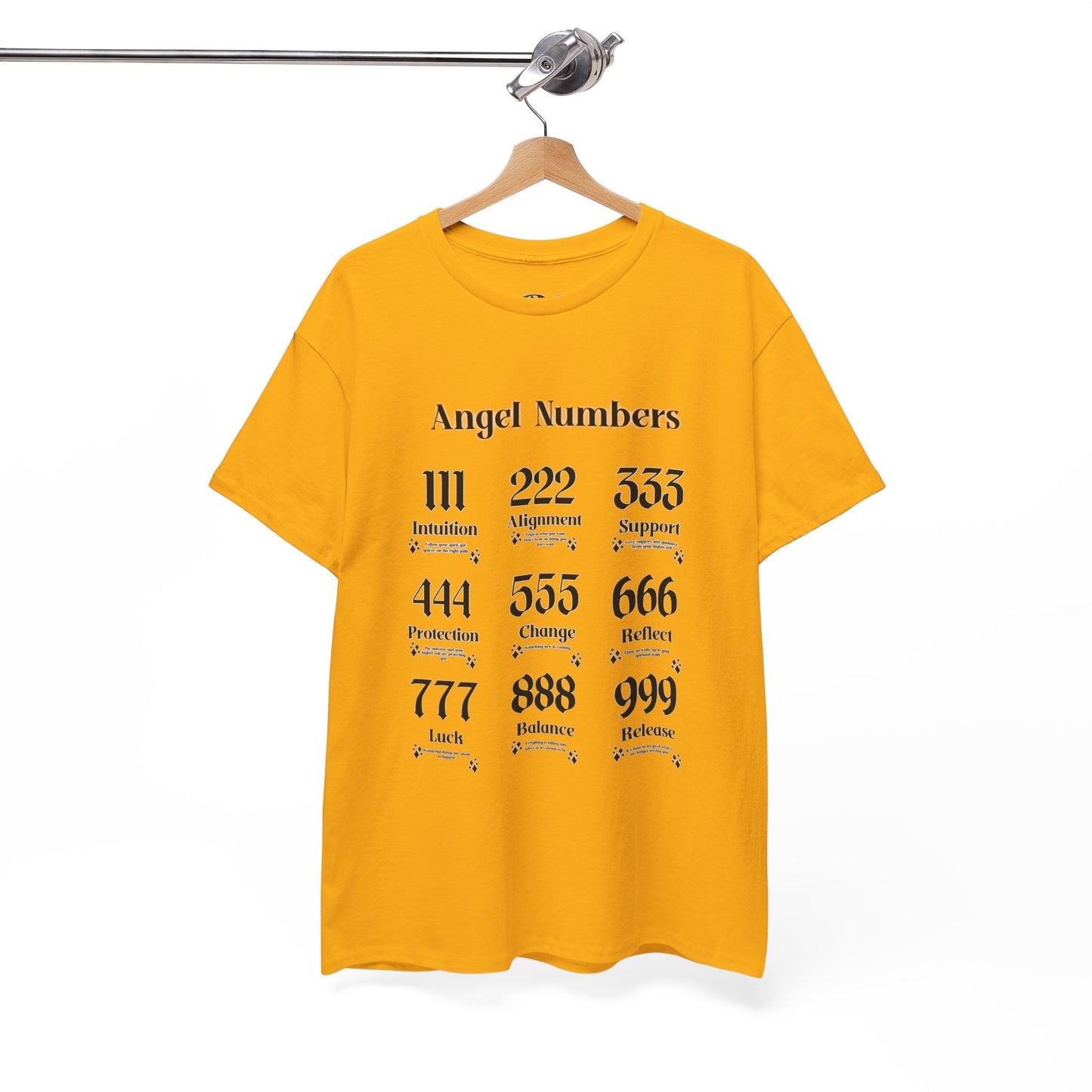Angel Numbers - ALL BLK Heavy Cotton T-Shirt