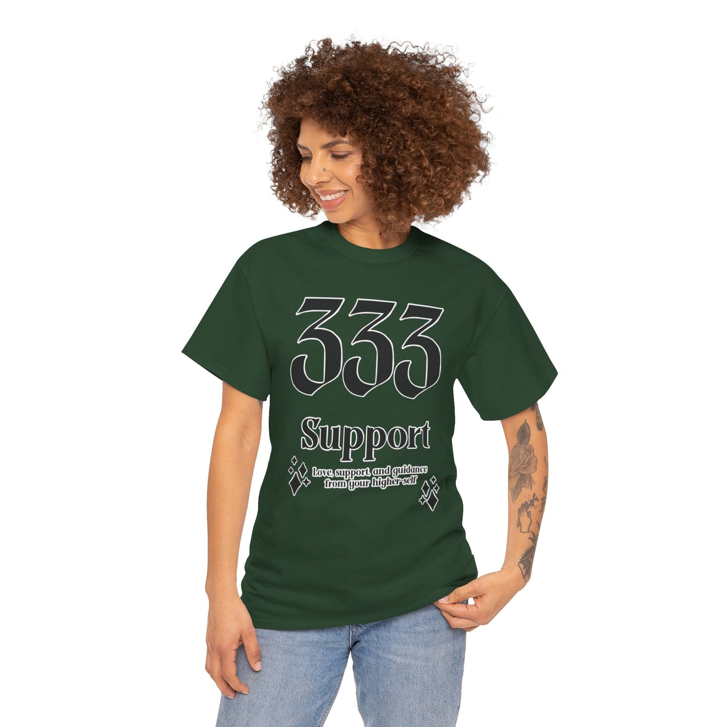 333 Support T-Shirt Angel Numbers x BLK