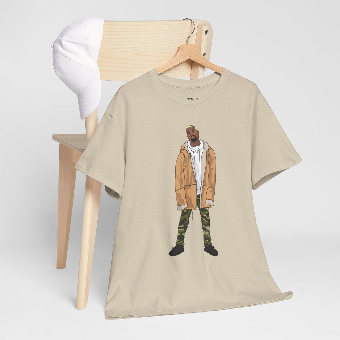 Blonde Ye 450 Cloud Black Tee Heavy Cotton
