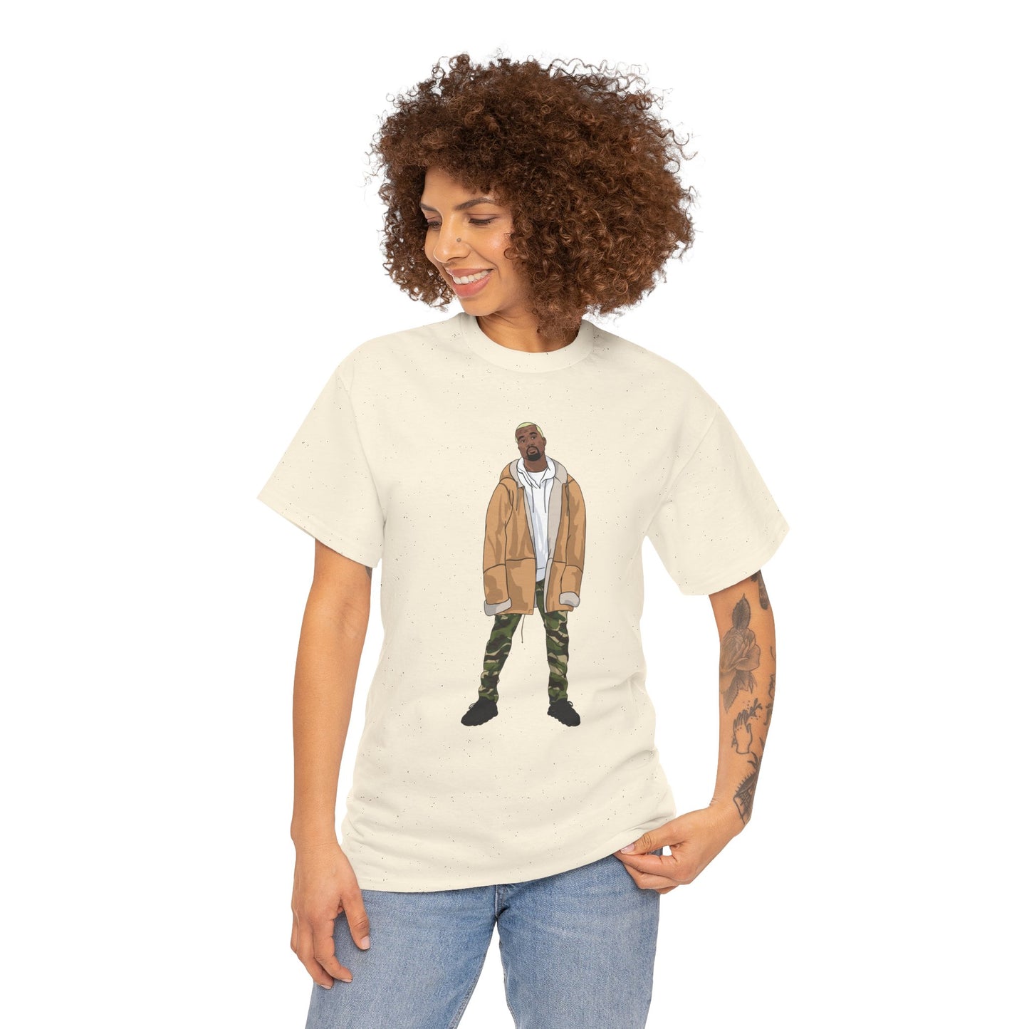 Blonde Ye 450 Cloud Black Tee Heavy Cotton