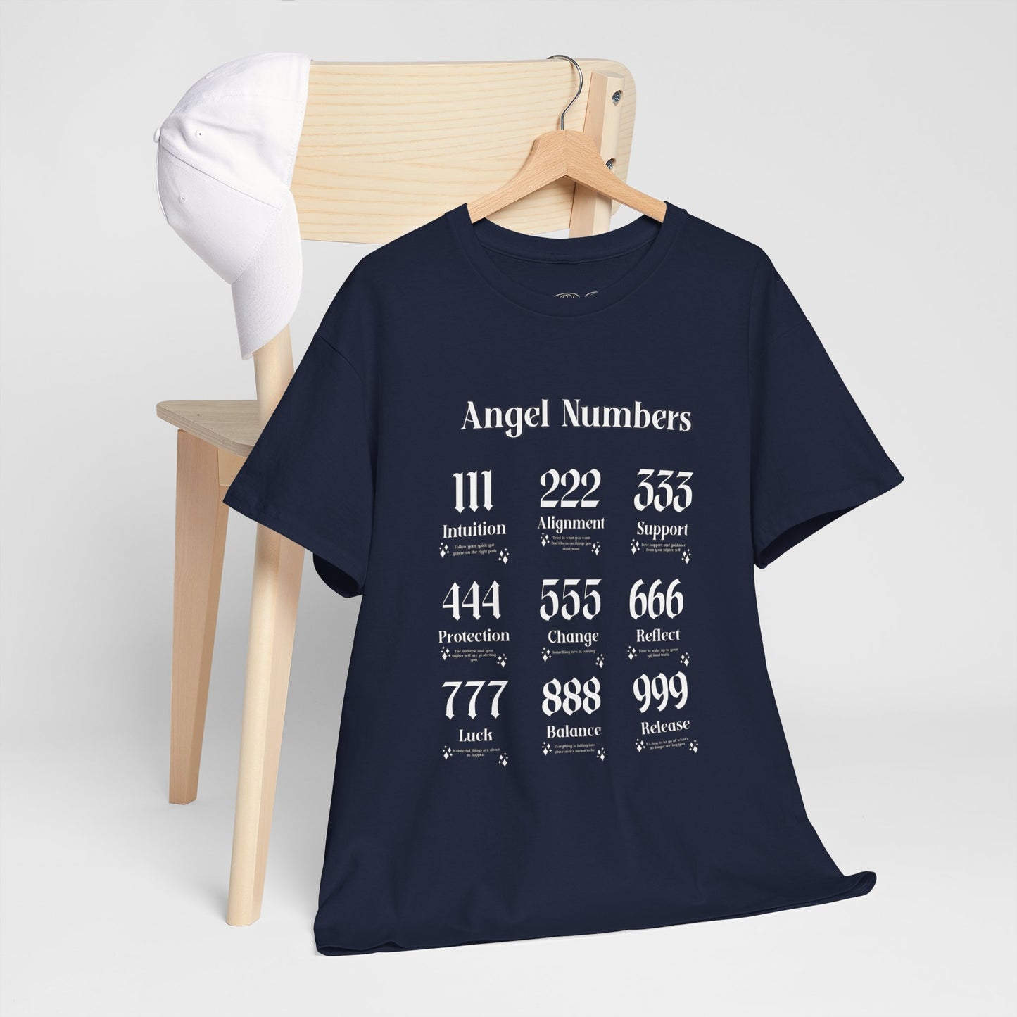 Angel Numbers - ALL WHT Heavy Cotton T-Shirt