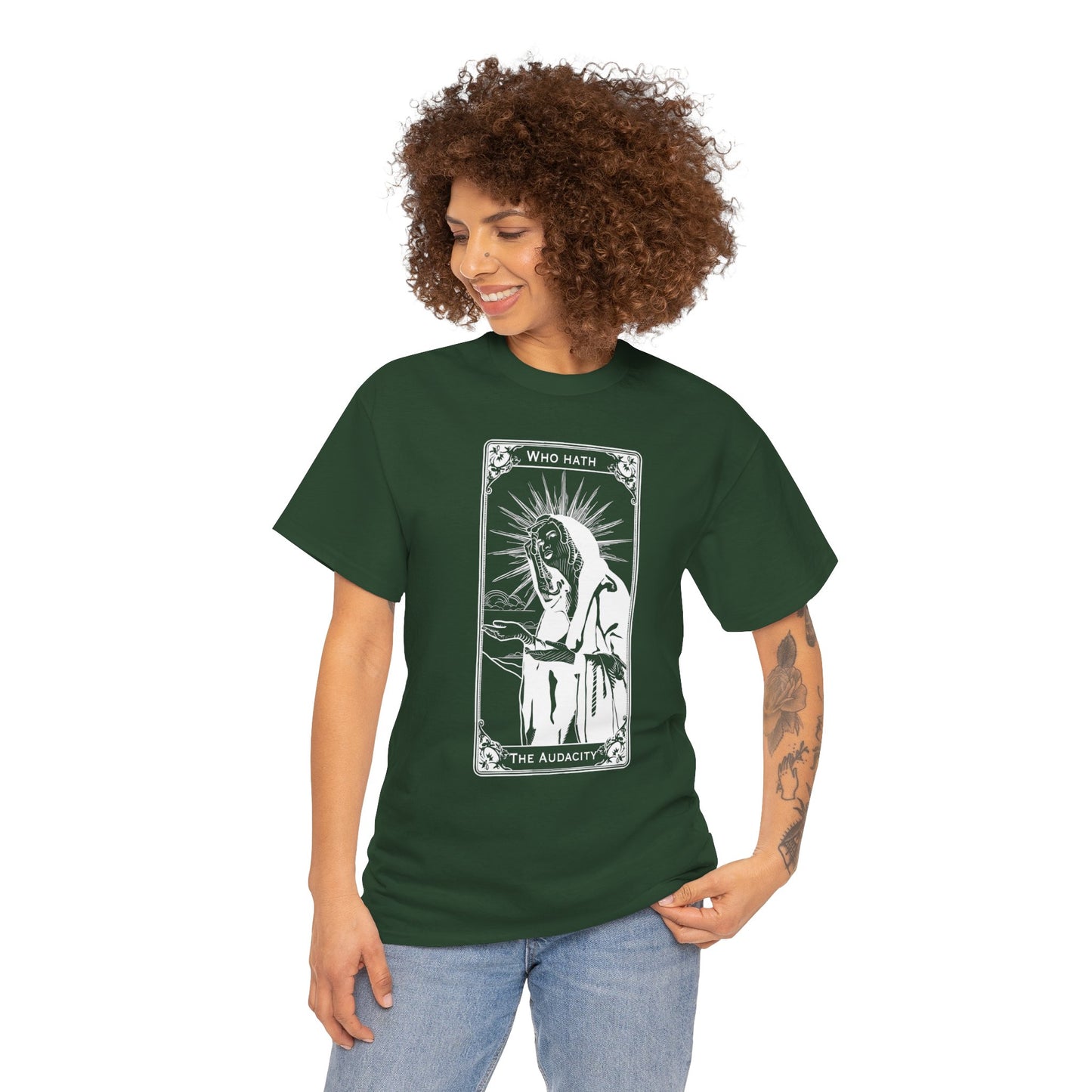 The Audacity Tarot Card 100% Cotton Tee x WHT