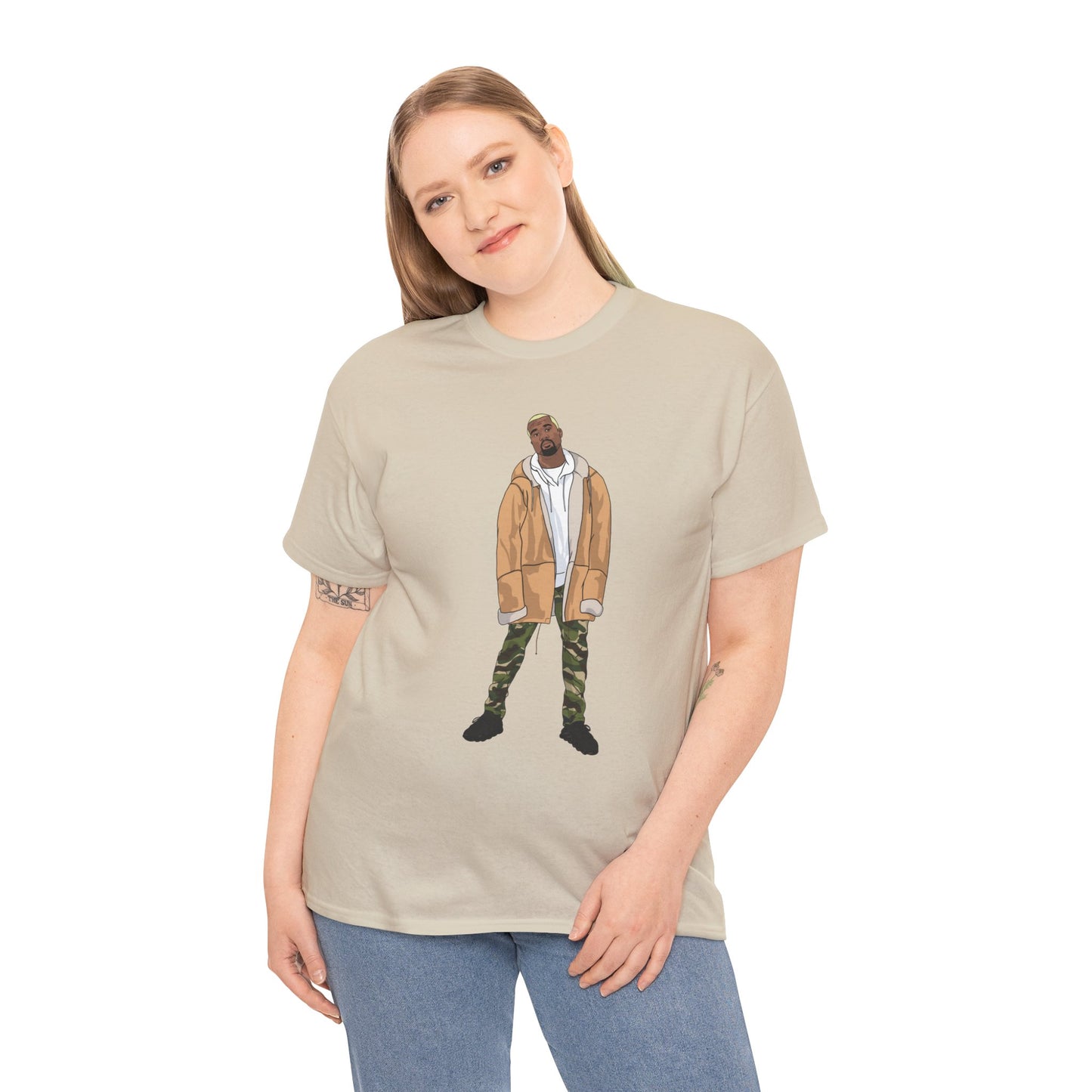 Blonde Ye 450 Cloud Black Tee Heavy Cotton