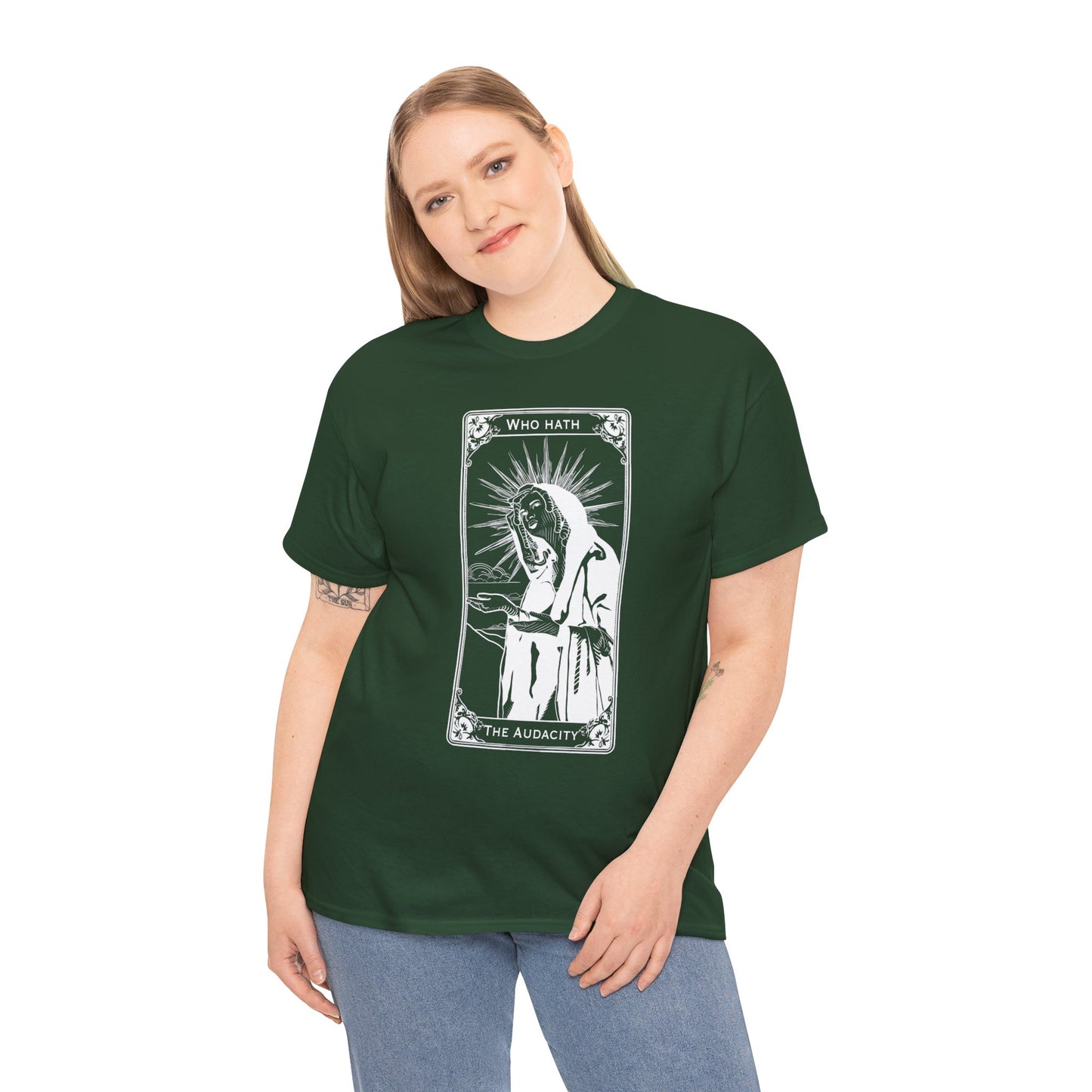 The Audacity Tarot Card 100% Cotton Tee x WHT