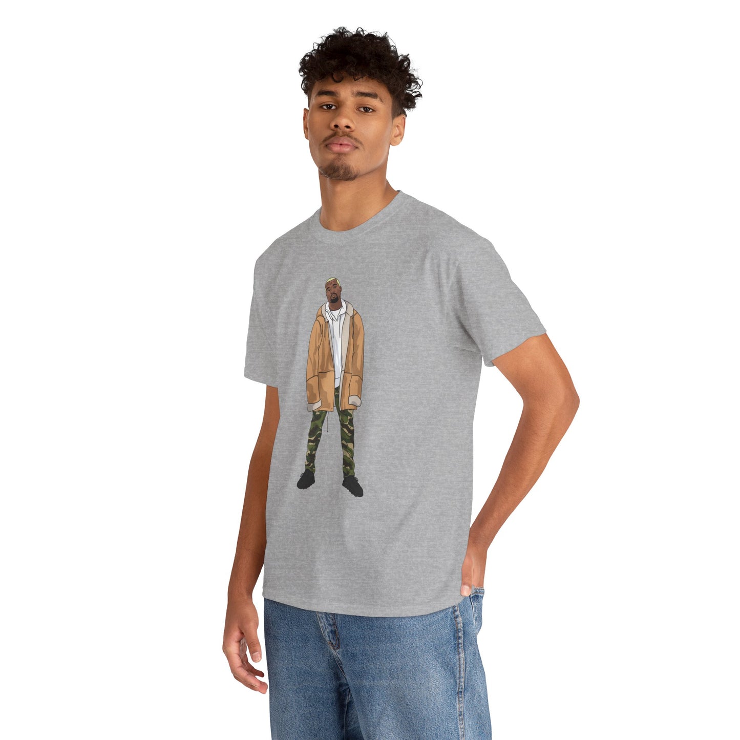Blonde Ye 450 Cloud Black Tee Heavy Cotton