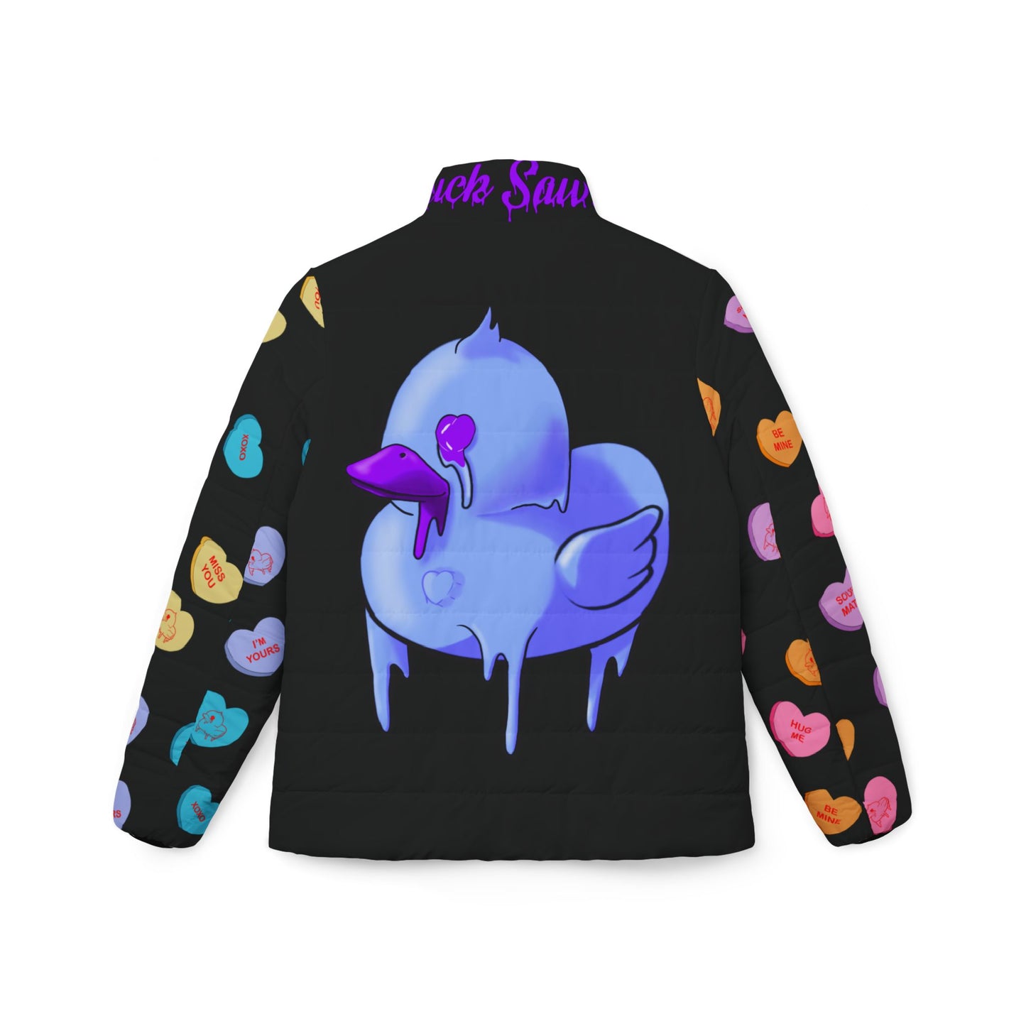 Valentine Blue Sawse Women’s Puffer Jacket (AOP)