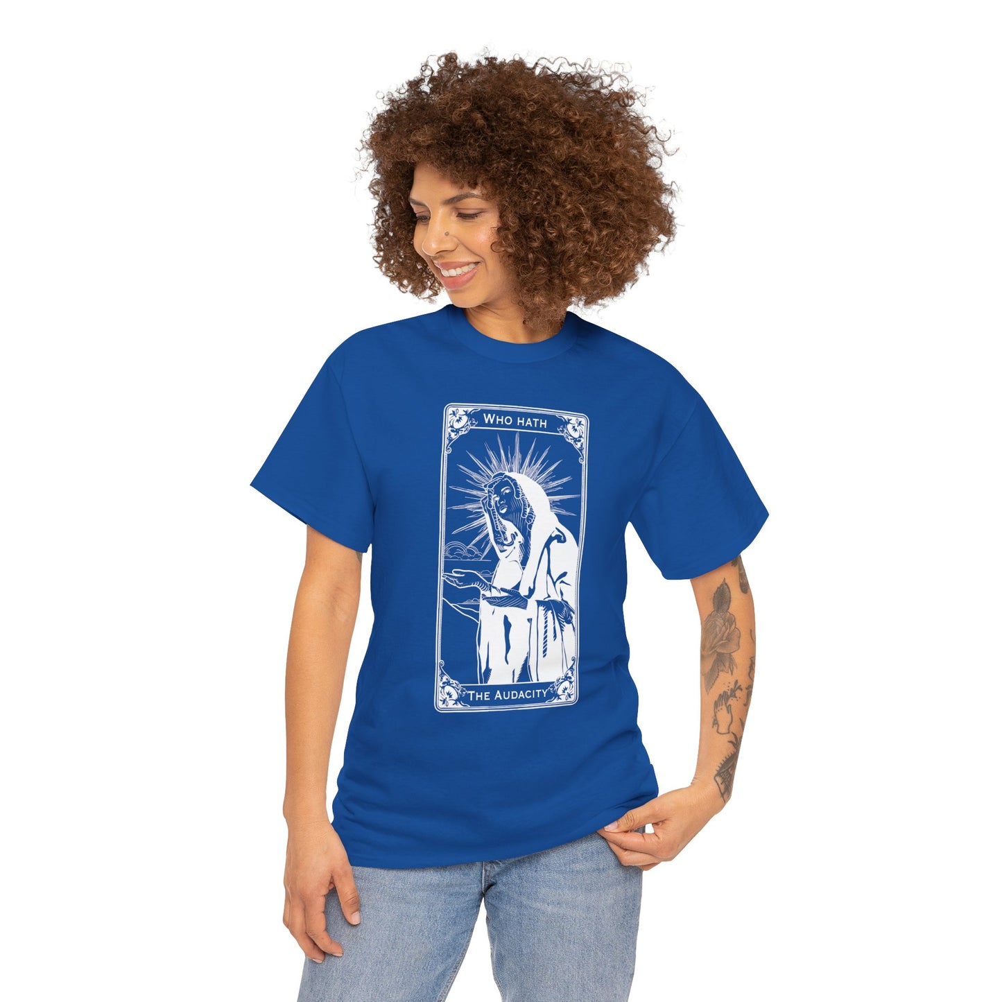 The Audacity Tarot Card 100% Cotton Tee x WHT