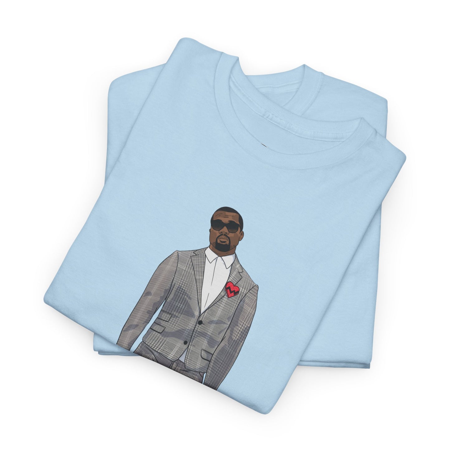Ye 808 350 Red Stripe Tee Heavy Cotton