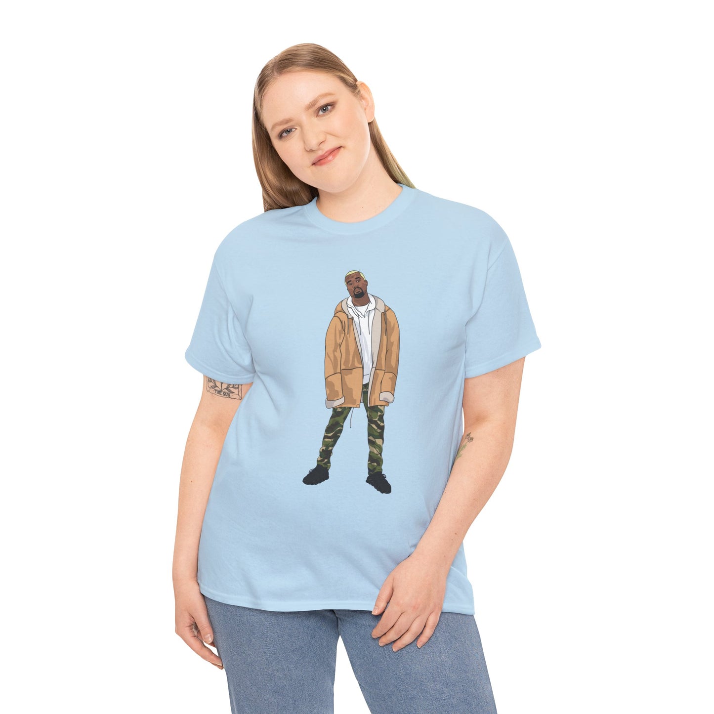 Blonde Ye 450 Cloud Black Tee Heavy Cotton