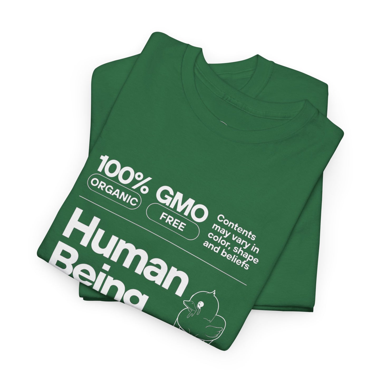 Human Being Shipping Label 100% Cotton Tee x WHT
