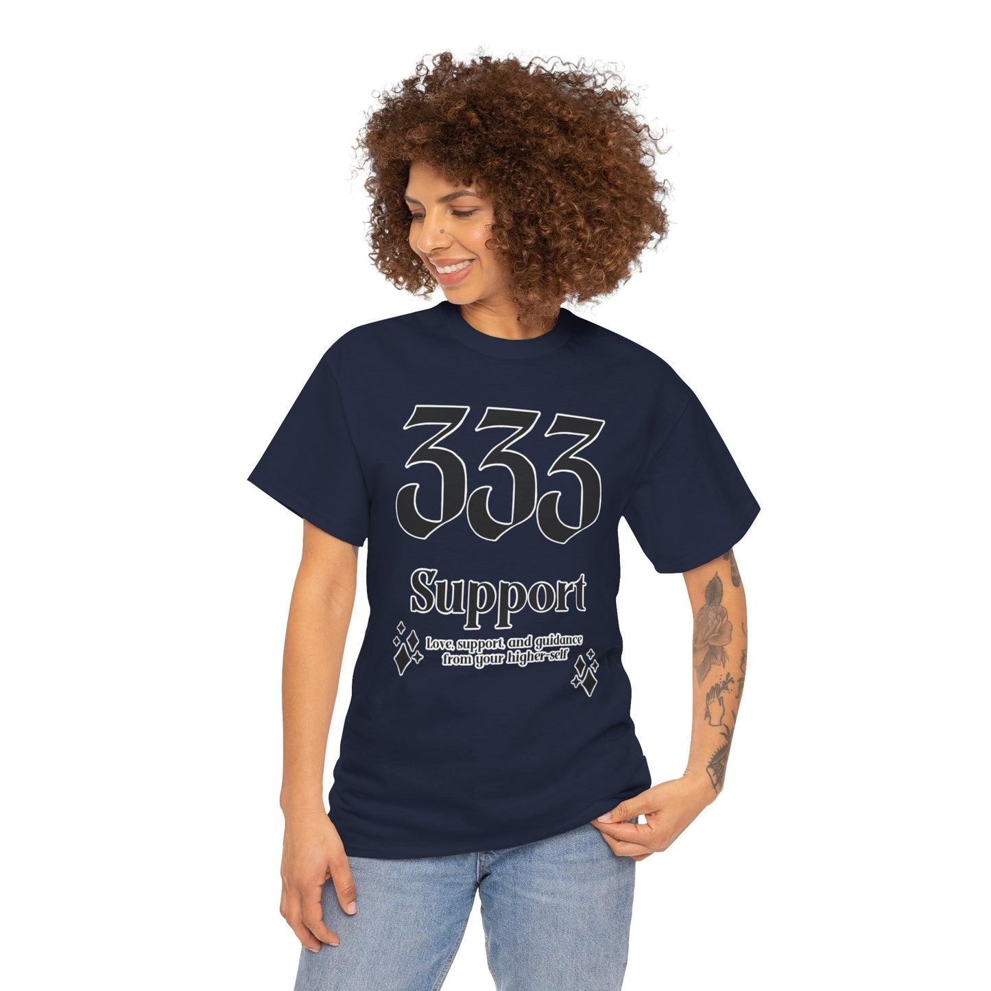 333 Support T-Shirt Angel Numbers x BLK