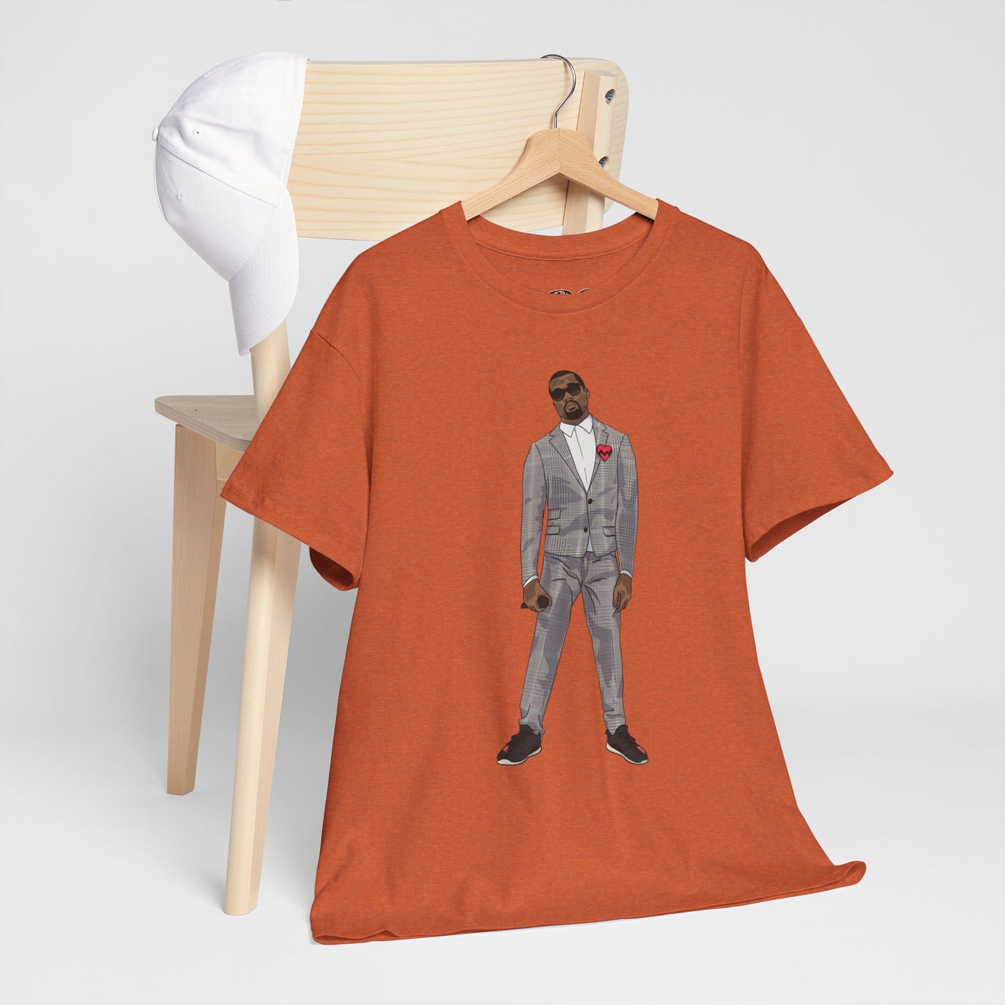 Ye 808 350 Red Stripe Tee Heavy Cotton