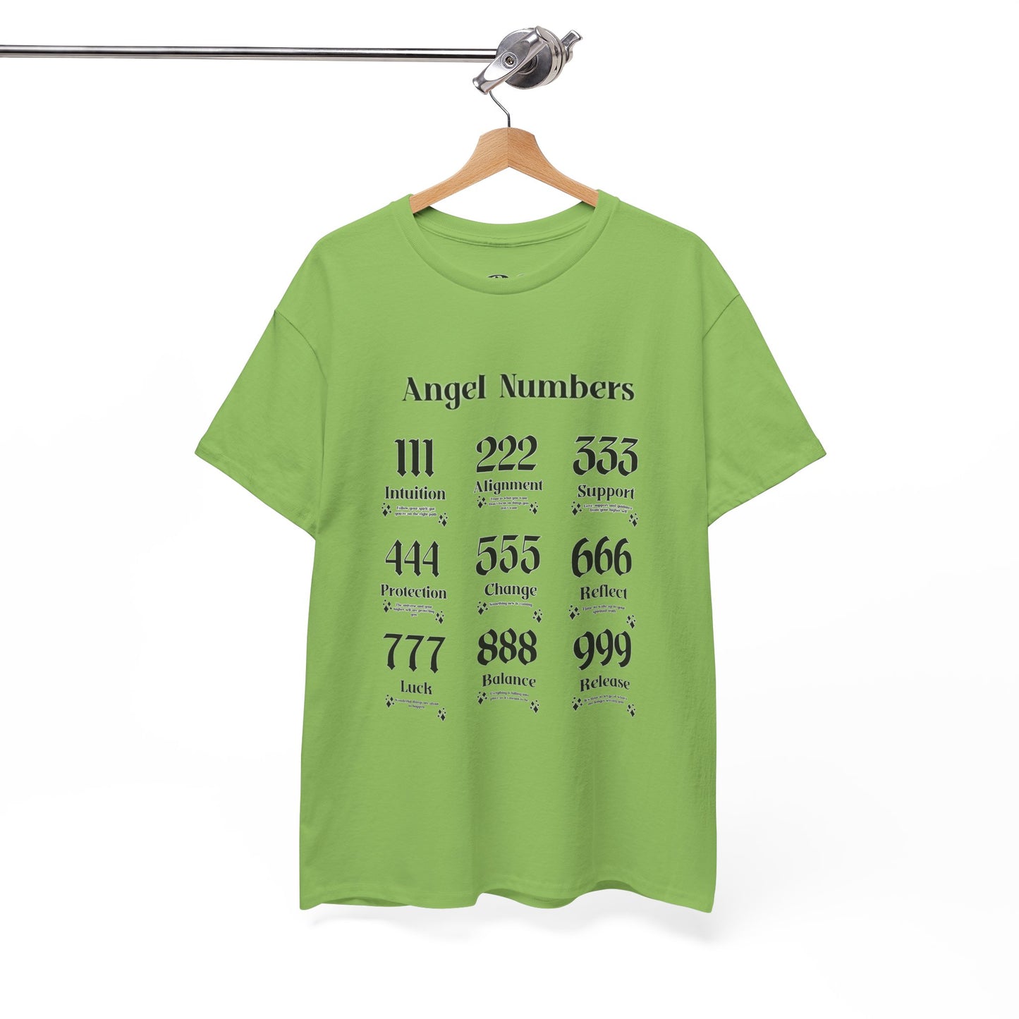 Angel Numbers - ALL BLK Heavy Cotton T-Shirt