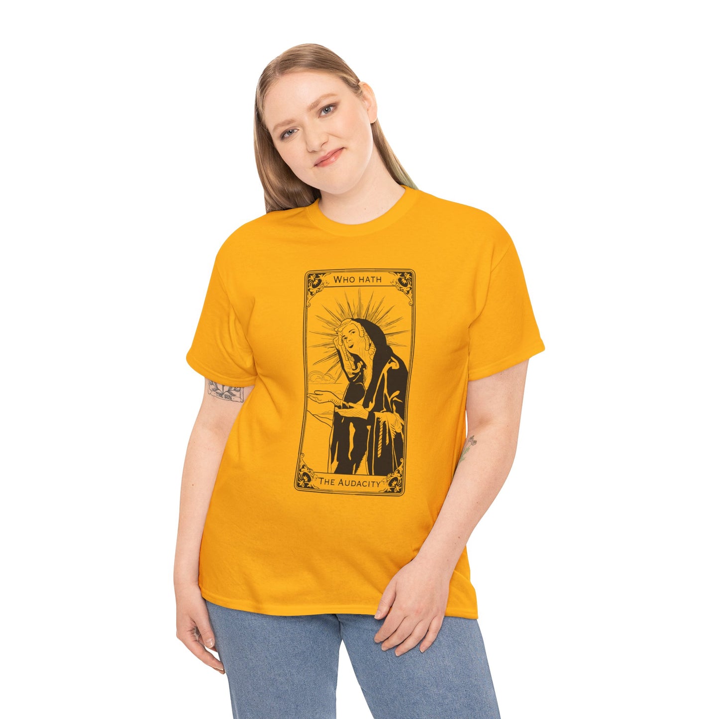 The Audacity Tarot Card 100% Cotton Tee x BLK