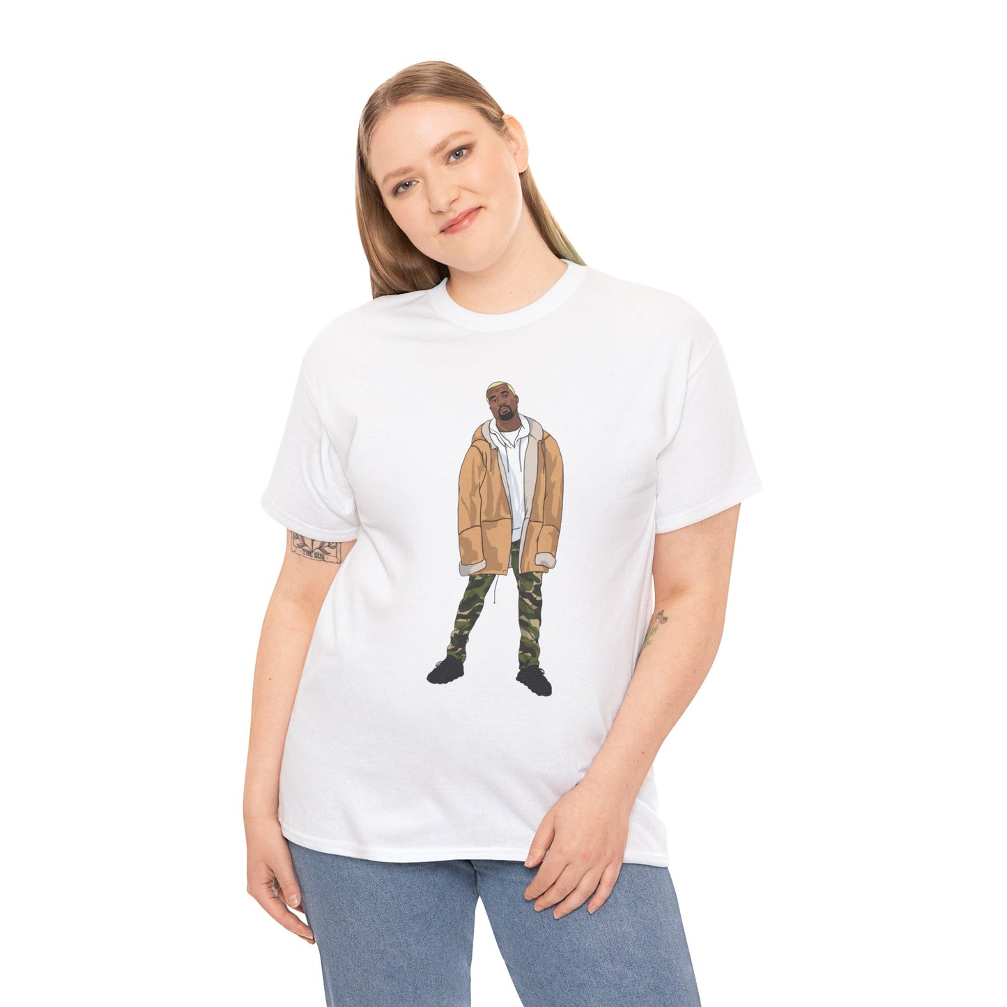 Blonde Ye 450 Cloud Black Tee Heavy Cotton