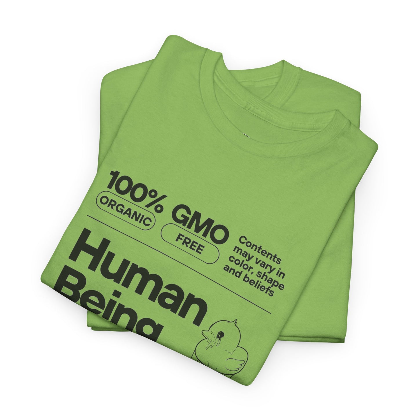 Human Being Shipping Label 100% Cotton Tee x BLK