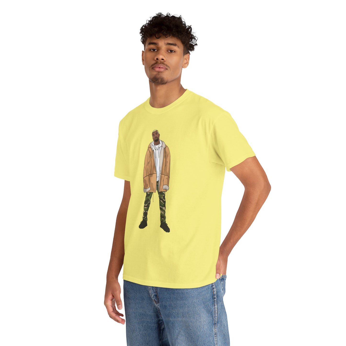 Blonde Ye 450 Cloud Black Tee Heavy Cotton