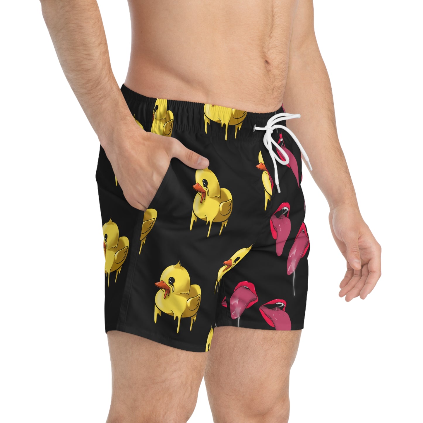 Lick Me Duck Sawse Swim Trunks