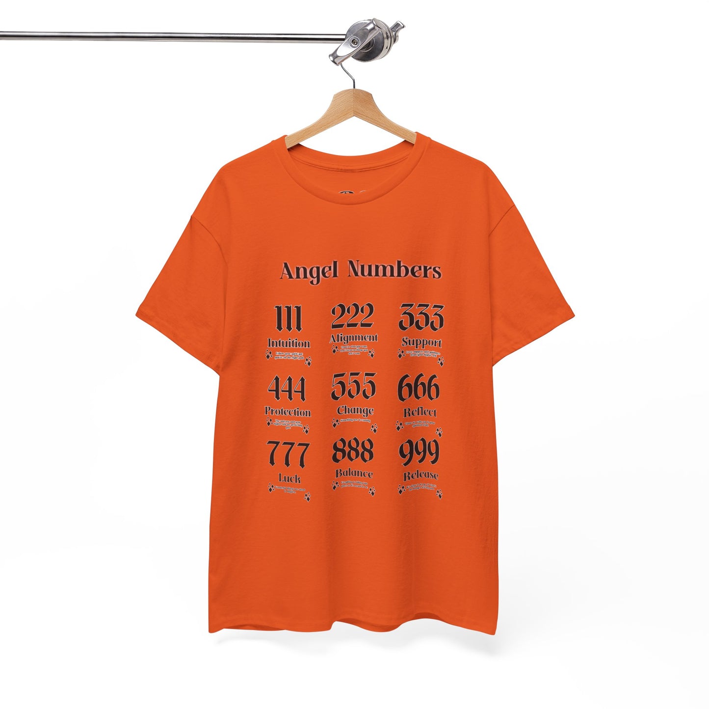 Angel Numbers - ALL BLK Heavy Cotton T-Shirt
