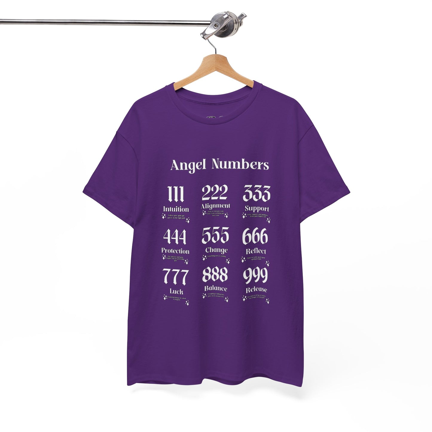 Angel Numbers - ALL WHT Heavy Cotton T-Shirt