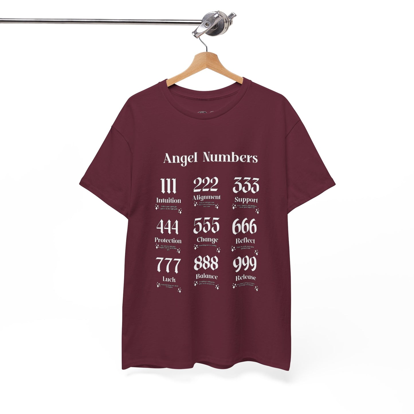 Angel Numbers - ALL WHT Heavy Cotton T-Shirt