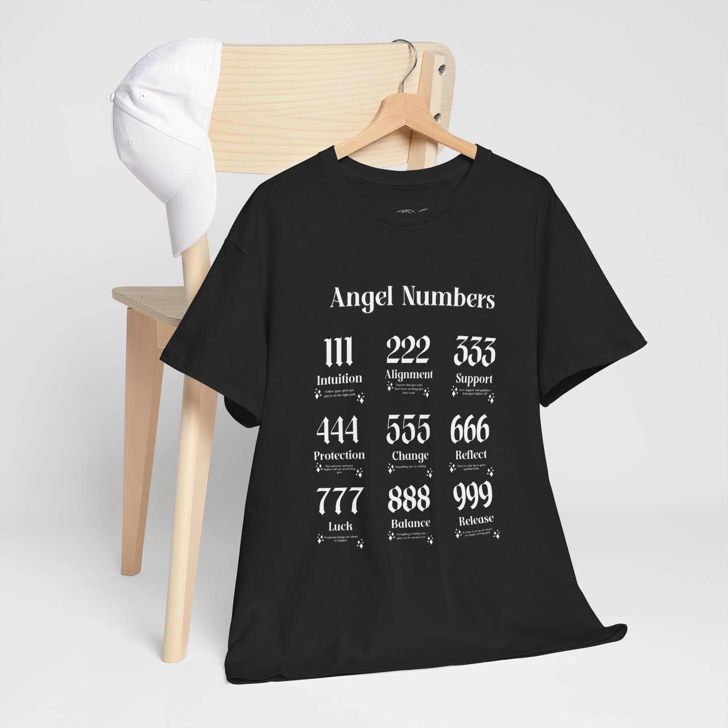 Angel Numbers - ALL WHT Heavy Cotton T-Shirt