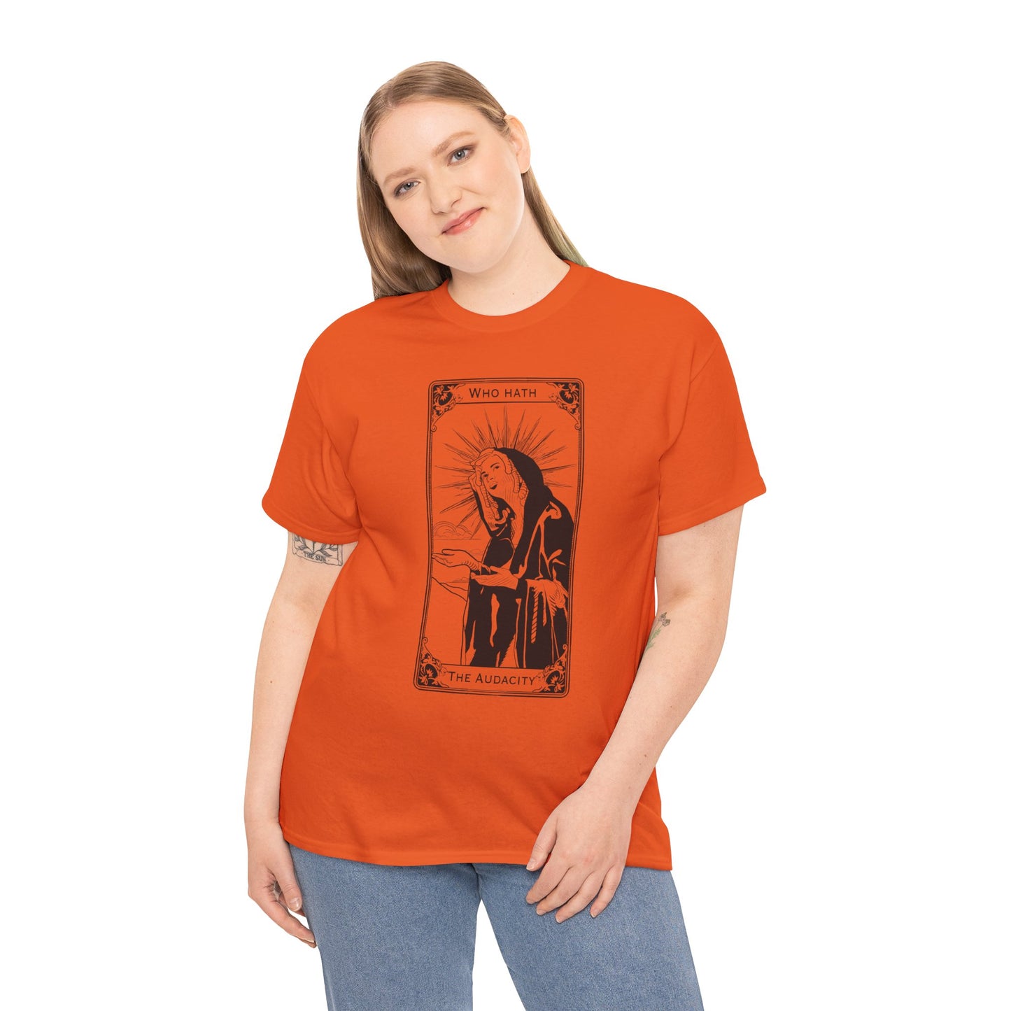 The Audacity Tarot Card 100% Cotton Tee x BLK