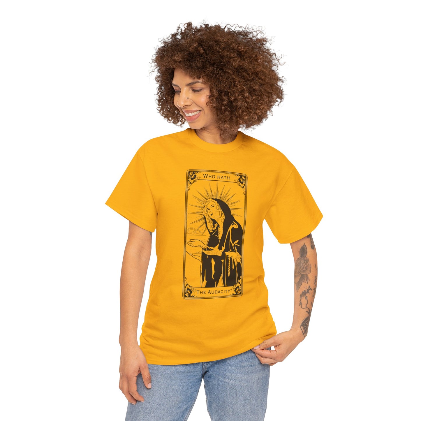 The Audacity Tarot Card 100% Cotton Tee x BLK