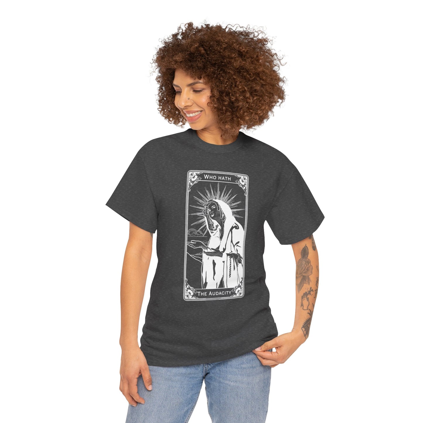 The Audacity Tarot Card 100% Cotton Tee x WHT
