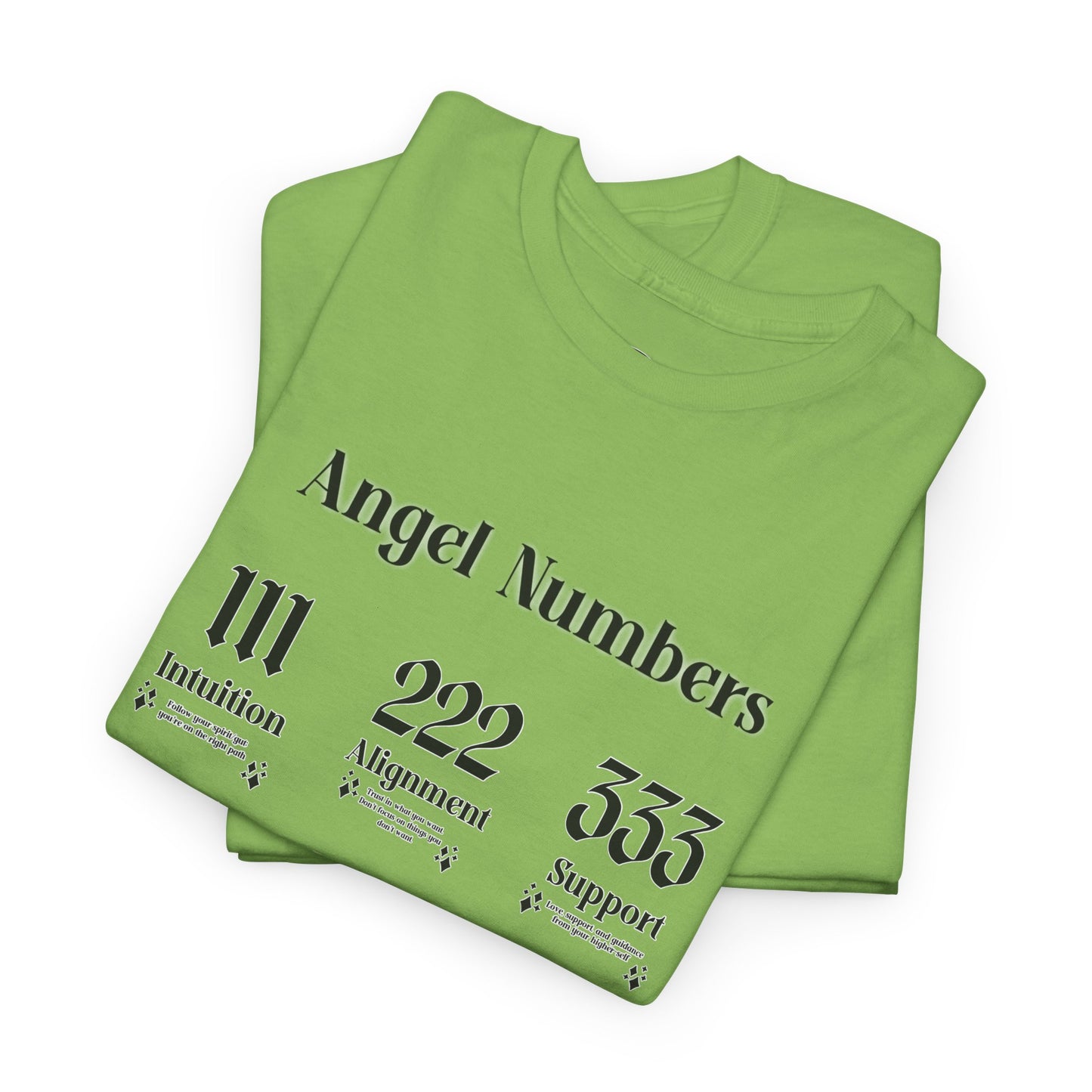 Angel Numbers - ALL BLK Heavy Cotton T-Shirt