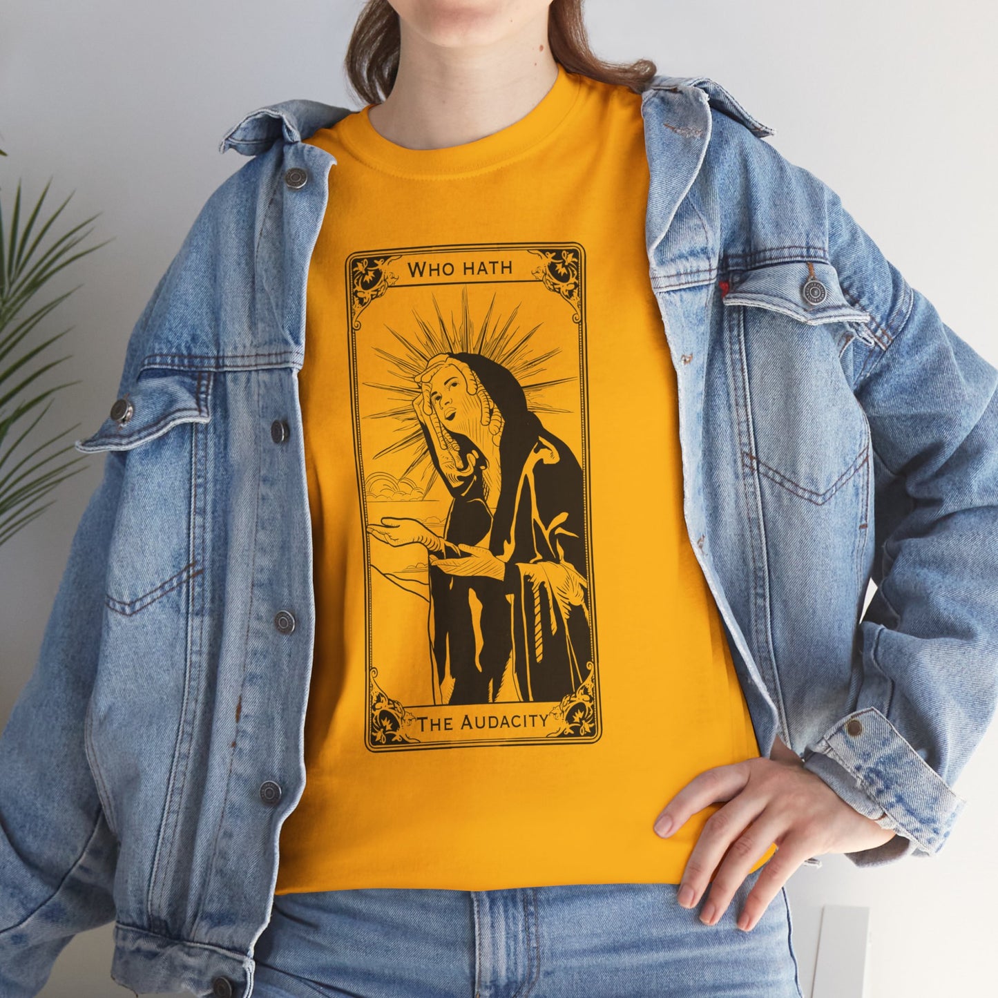 The Audacity Tarot Card 100% Cotton Tee x BLK