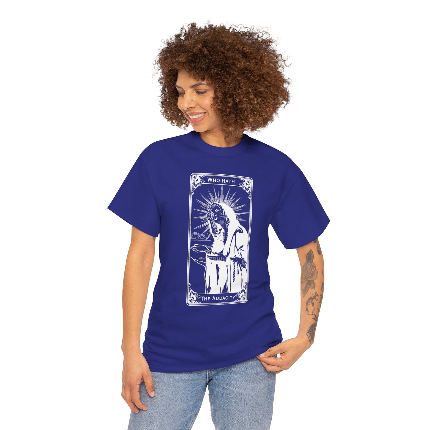 The Audacity Tarot Card 100% Cotton Tee x WHT